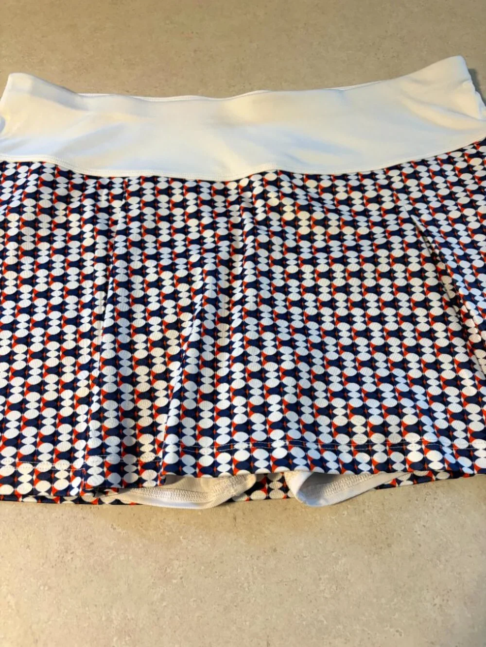 Grand Slam Womens Pull On Golf Tennis Skort XL White, Red,  Blue Print  Stretch - Picture 2 of 7